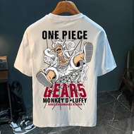 Luvoro oversize unisex Soft Fabric Short Sleeves T-shirt Black And White Two-Tone Short-Sleeved C173