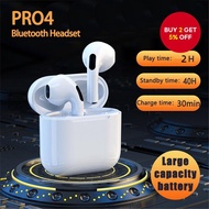 Pro4 TWS Wireless Earbuds Touch Control Bluetooth Sport Gaming Headsets with Microphone TWS Earbud T