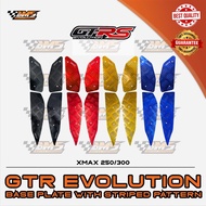 XMAX 250/300 GTR EVOLUTION BASE PLATE/FLOORBOARD WITH STRIPED PATTERN (4 COLOURS)