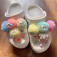 Pom Pom Crocs Jibbitz Ice Cream Decorations Eyes Crocs Charm Charms Accessories Shoes Slippers