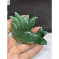 D1354 Natural Jade/Aventurine Jade/Nine-Tailed Fox Weight: 100g Size: Height 59.7 Width 18.5 Height 