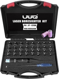 UUQ Professional Bore Sight Kit with Button SwitchRed/Green with 32 Adapters for 0.17 to 12GA Calibe