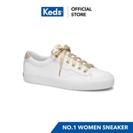KEDS WH64321 CREW KICK 75 SPARKLE WHITE CHAMPAGNE Women's lace-up sneakers white good