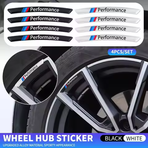 4Pcs Car Wheel Hub Rim Badge Stickers Decoration For BMW M F10 F07 E90 E60 F30 E89 E85 E91 E92 X1 X3