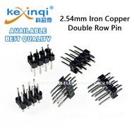 (10pcs) 2.54mm Iron Copper Header Double Row Pin 2.54mm 2* 2P 3P 4P 5P 6P 7P 8P 10P 11P 12P 13P 15P 