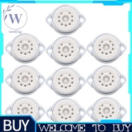 Vacuum Tube Socket Base 9pin Chassis Mount 10PCS for 12AX7 ECC82 6922 EL84 6DJ8 12AU7 12AT7 Audio Gu