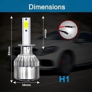 Sinar Gemilang storee Car Headlight LED Headlight C6 SILVER H1 H3 H4 H7 H11 HB3 HB4 Car - C6 Silver 