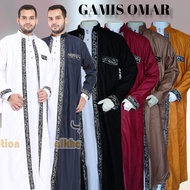 GAMIS LUARAN OMAR RENDA BORDIR KATUN PREMIUM EXCLUSIVE ALKHATIB COLLECTION DEWASA S M L XL XXL XXXL 