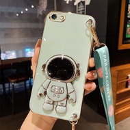 AnDyH Long Lanyard Casing OPPO A39 A57 2016 F3 Lite A83 A1 Phone Case OPPO A59 F1S F5 A3 F7 A37 A37F Cute Astronaut Desk Holder