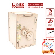Đồ chơi thông minh sáng tạo STEM bộ lắp ráp mô hình hộp khóa mật khẩu cơ học R-27A cho bé đồ chơi tr