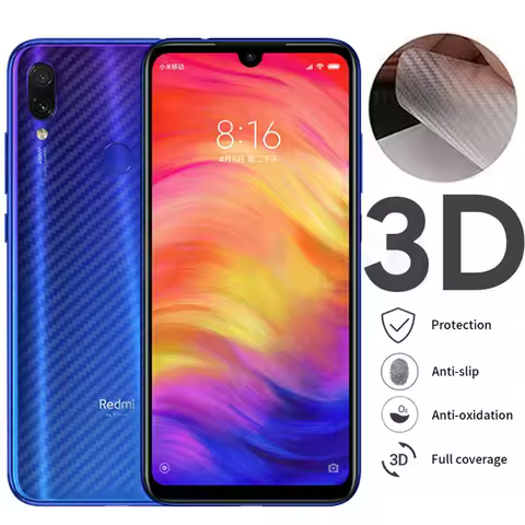 5Pcs 3D Carbon Guard Fiber Back Film For Xiaomi Mi 9 CC9 CC9e 9T Pro A3 Lite Redmi Note 9S 8 K30 Pro