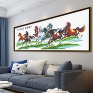 Eight Horses Figure Cross Stitch Green Grass Version Horse to Success Eight Horses Pentium Living Ro