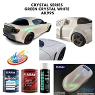 Aikka Paint AK995 Green Crystal White, Crystal Series Car Paint Cat Kereta Bancuh Putih