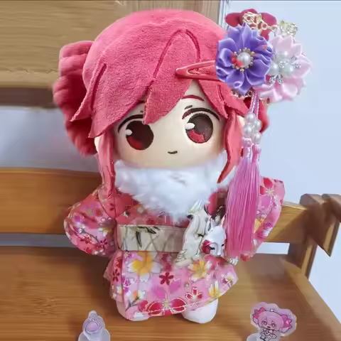 Kasane Teto 20cm Cotton Dolls Kawaii Vtuber Dress-up Plush Puppets Toys for Children Adults Collecti