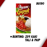 SET MENARIK BANNER DAN BUNTING | AYAM GEPUK