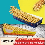 100pcs Long French Fries Box Disposable Paper Food Serving Tray Long Potato Box Corndog Box Sausage Box