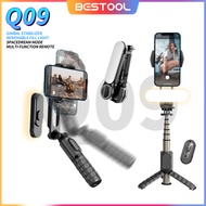 BESTOOL Q09 Tripod Gimbal Stabilizer Handphone Auto Balance Selfie Stick and Tripod Fill Light Gimba