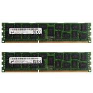 ไมครอน DDR3 32G (2X16GB) 1866MHz หน่วยความจำเซิร์ฟเวอร์ PC3-14900R 240Pin Memoria RAM DDR3 1.5V REG ECC หน่วยความจำที่ลงทะเบียน