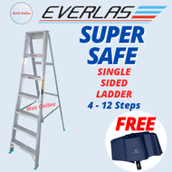 Everlas Single Sided Ladder 10/11/12 Steps Aluminium Tangga Lipat STEP LADDER Single side ladder fol