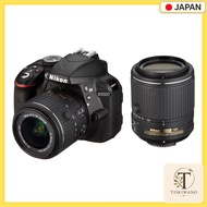 【 Used 】 Nikon D3300 Digital SLR Camera Double Zoom Kit 2, Black