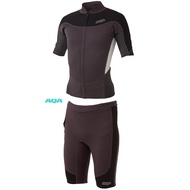 AQA 男款1mm短袖防寒衣+Sealux男裝保暖短褲 1.5mm 衝浪潛水浮潛游泳