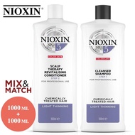 Nioxin Salon Professional Shampoo/Conditioner Bundle (2x1000ml). For coloured Hair or Hair loss problem.