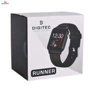 Digitec Runner Smartwatch Jam Tangan Pintar Unisex Black Rubber Strap