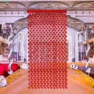 HELIX Heart Rain Curtain, 1m×2m PET Party Curtain, Foil Curtain Colorful Heart-shaped Glitter Backgr