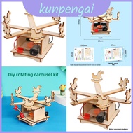 Wooden Physics Carousel Experiment Kit With Electric Rotation And Diy Features For Physics Education