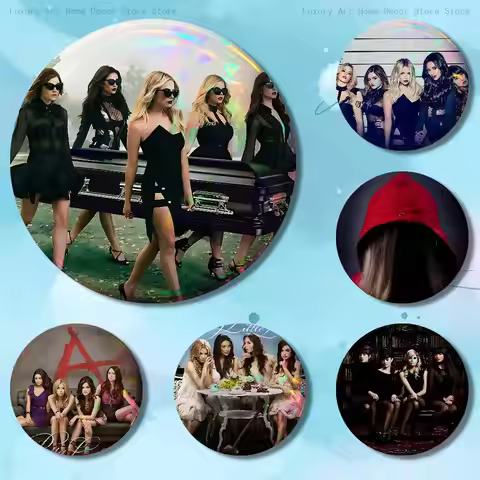 P-Pretty Little L-Liars TV Custom Badges 75mm 44mm 25mm Brooch Backpack Hat Enamel Pins Accessories 