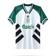 1: 1 top quality 1993/1995 Liverpool Retro Away white green black Socket Jersey
