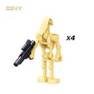 Super Battle Droid Space Wars Robot R2-D2 C-3PO Black Red Royal Guard IG-88 Model Building Blocks To