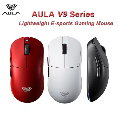 AULA V9 Pro Ultra Wireless Mouse E-sports Gaming Mouse 3950PAW Double 8K Custom 3mode Lightweight Er