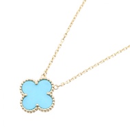 [Pre-owned] Van Cleef & Arpels Vintage Alhambra Turquoise Necklace, Neck Circumference 37.5/42cm, K1