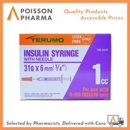 Terumo Insulin Syringe with needle (31G x 6mm) 1cc 100's