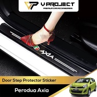 Perodua Axia B200 1st 2014 - 2023 Door Step Sticker Protector Fit For Perodua Axia B200 V Project Ca