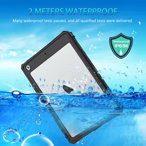 IP68 Waterproof Case Cover for Apple iPad 7 8 9 10.2" with Screen Protector Pencil Holder Water Resi