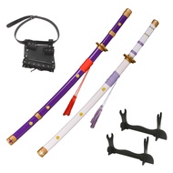 40" Roronoa Zoro 2 Piece Set,Yama Enma,with 2 Single Layers Display Stand Sword Belt,for Cosplay,Col