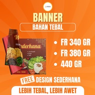 [PER METER] Custom Banner per Meter | Thick Material FR 340 / 380 Korean/ 440 gr | Free DESIGN | Dur