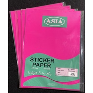 Inkjet Sticker Paper A4 Flourescent 80gsm (5pcs)