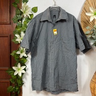 KEMEJA Espirit Men's Grey Stripe Shirt