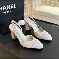 Hollow Heel Thick 9.5cm High Heel Heel Chanel