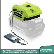 Makita 40V battery conversion pin into 18W large capacity backup charger, with led lighting