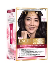 巴黎萊雅L'OREAL 優媚霜 三重護髮染髮霜(全髮蓋白)/染髮劑-1 自然黑