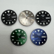 Watch Accessories Round Nail Inverted S Standard Dial 28.5MM Adapt to NH36 Movement Green Luminous D