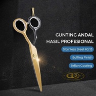 Stainless Steel Buffing Straight Hair Scissors 4Cr13 - 440C