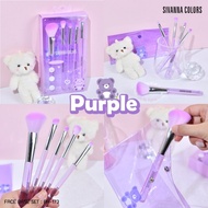 🔥แท้/ถูกที่สุด/ไลฟ์ทุกวัน🔥SIVANNA COLORS BR-173 Face Base See 5 Purple  เซตแปรงคริสตัลพร้อมกระเป๋า