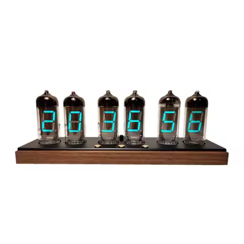 IV11 Glow Tube Clock Luxury NIXIE Table Clocks Electronic Vacuum Tube Watch Office LED Flip Watches