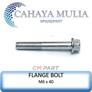 MESIN Flange Bolt Bolt M6 6x40 CVT Engine Block Bolt M6x40 Key 8
