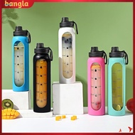 bangla|  Borosilicate Glass Water Bottles Glass Water Bottle with Silicone Cover 1000ml Glass Water 